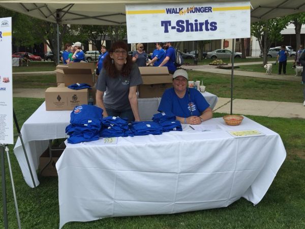 Volunteer at an event at Families in Transition