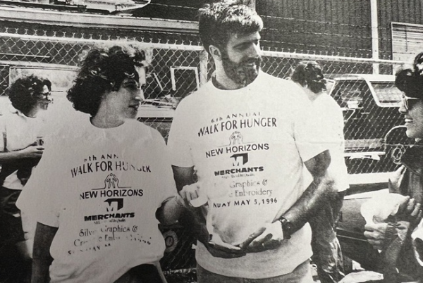 Image of two Walk for Hunger participants in1996